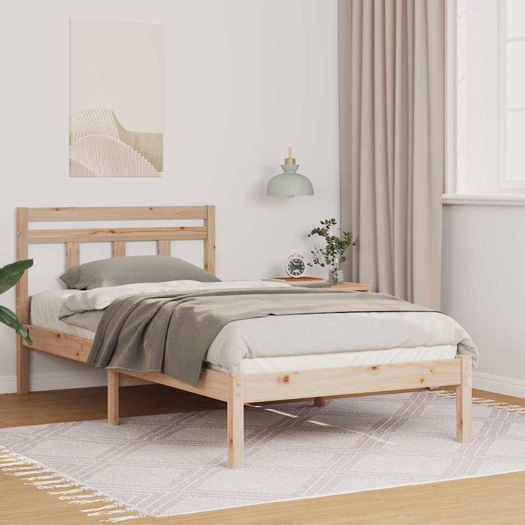 vidaXL Bedframe Bruin Massief grenenhout