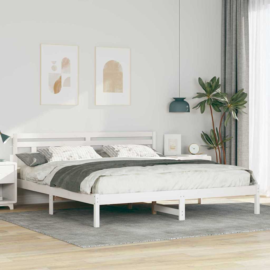 vidaXL Bedframe Bruin Massief grenenhout
