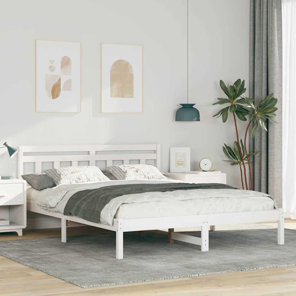 vidaXL Bedframe Bruin Massief grenenhout