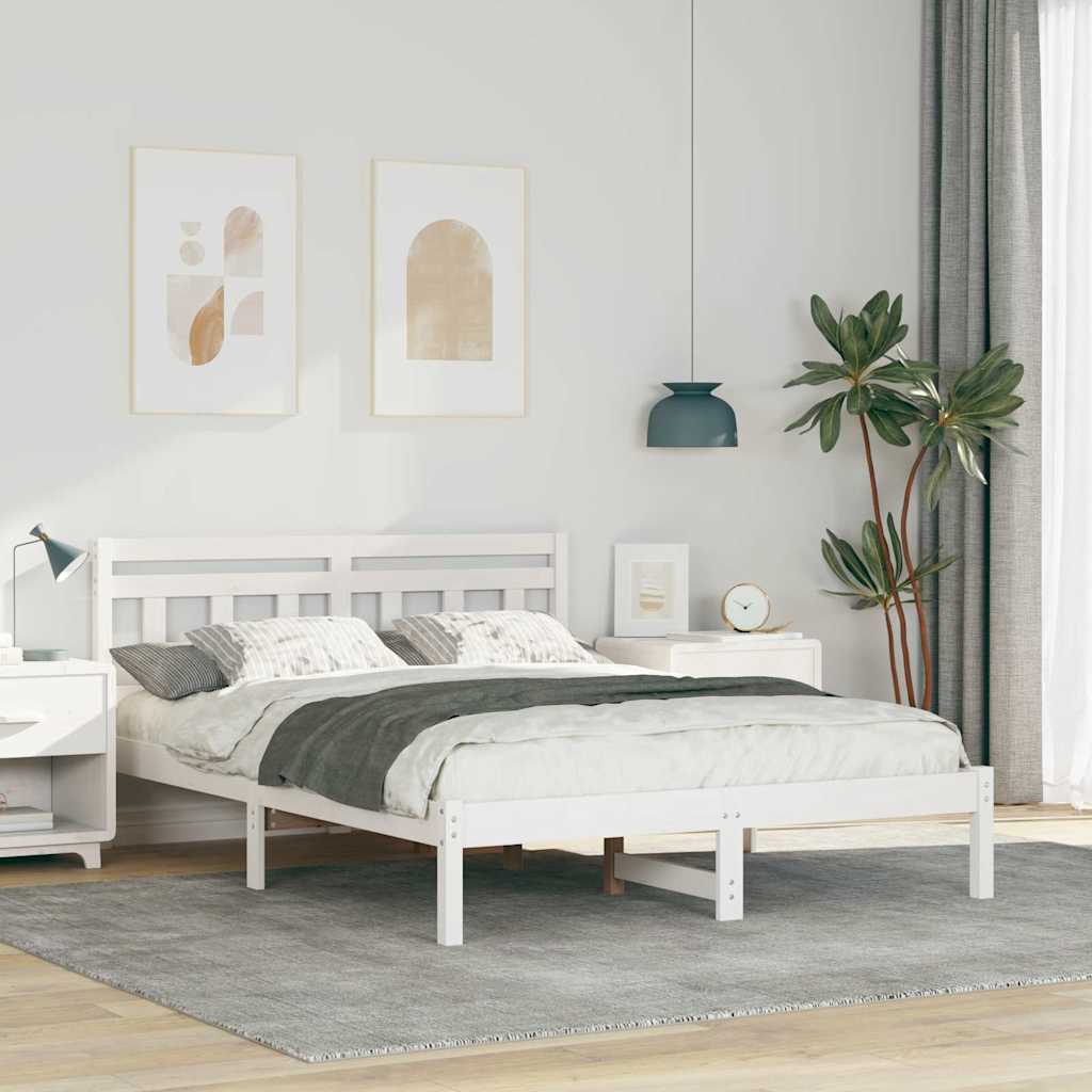 vidaXL Bedframe Bruin Massief grenenhout