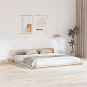 vidaXL Vloerbed met Nachtkastjes 200x200cm van Massief Hout