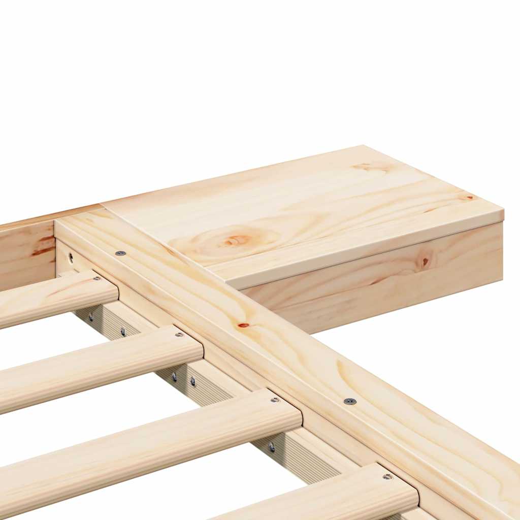 vidaXL Vloerbed met Nachtkastjes 200x200cm van Massief Hout