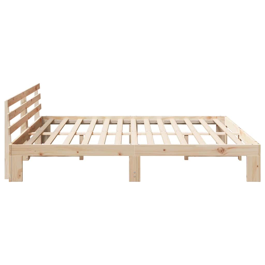 vidaXL Grenenhouten Bedframe Natuurlijk Massief grenenhout 200 x 200 cm