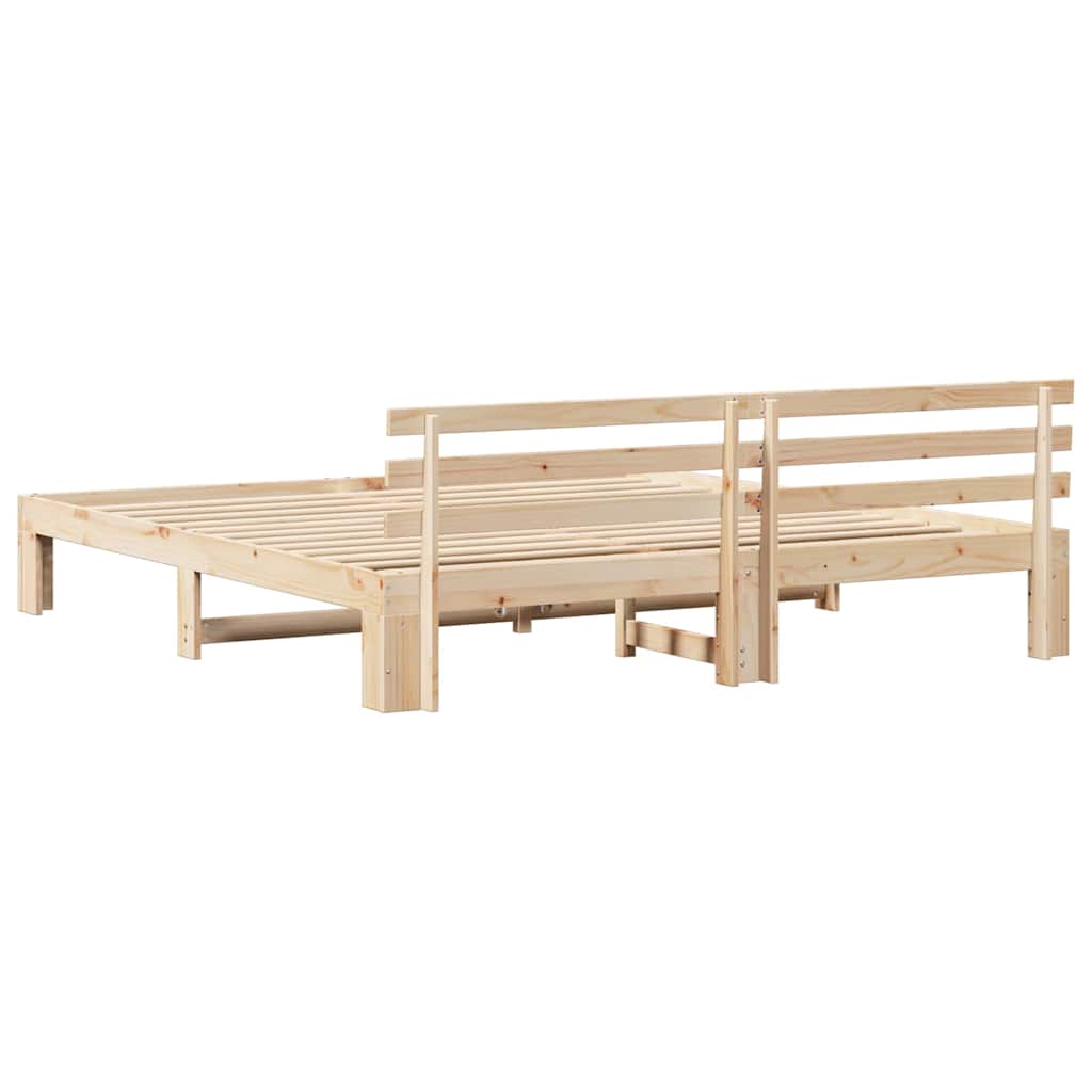 vidaXL Grenenhouten Bedframe Natuurlijk Massief grenenhout 200 x 200 cm