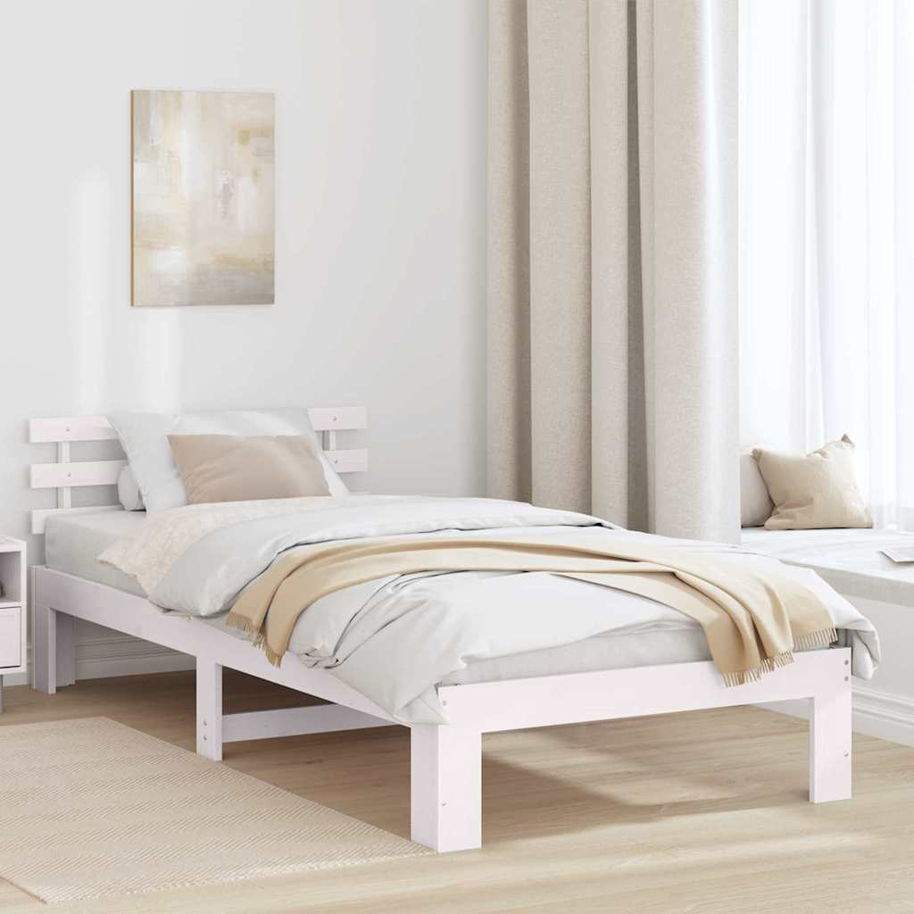 vidaXL Grenenhouten Bedframe Natuurlijk Massief grenenhout 200 x 200 cm