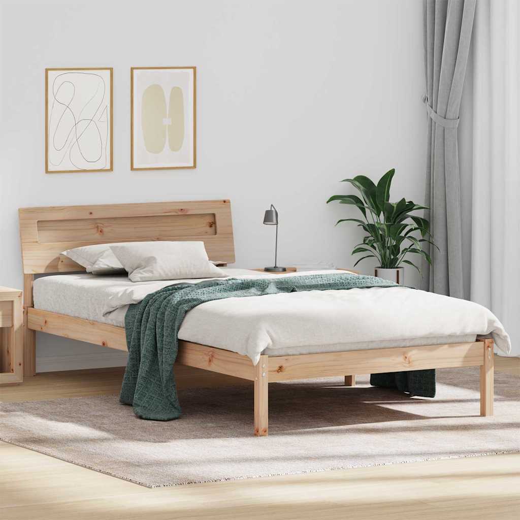 vidaXL Bedframe met LED -striplichten Bruin 200 x 200 cm