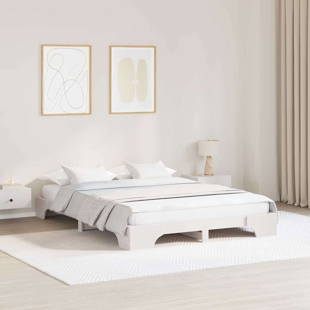 vidaXL Bed Frame Natuur Massief Grenenhout 200 x 200 cm Duurzaam