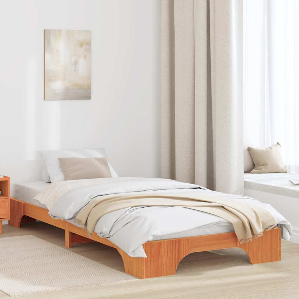 vidaXL Bed Frame Natuur Massief Grenenhout 200 x 200 cm Duurzaam