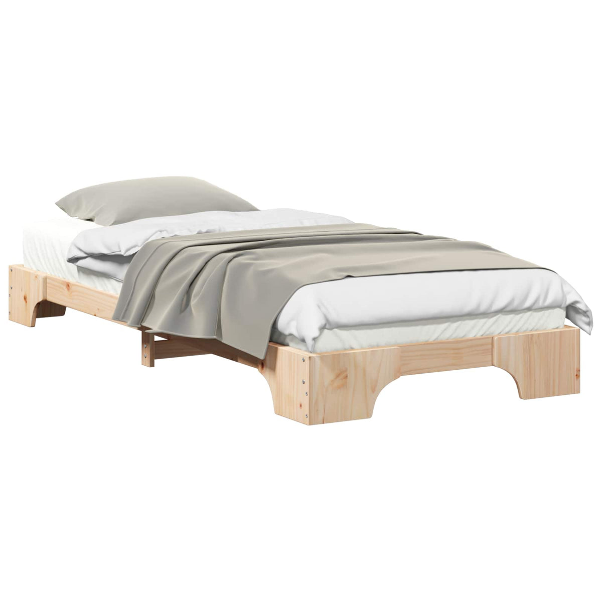 vidaXL Bedframe met opslag Bruin Hout