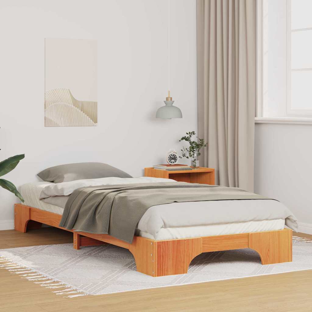 vidaXL Bedframe met opslag Bruin Hout