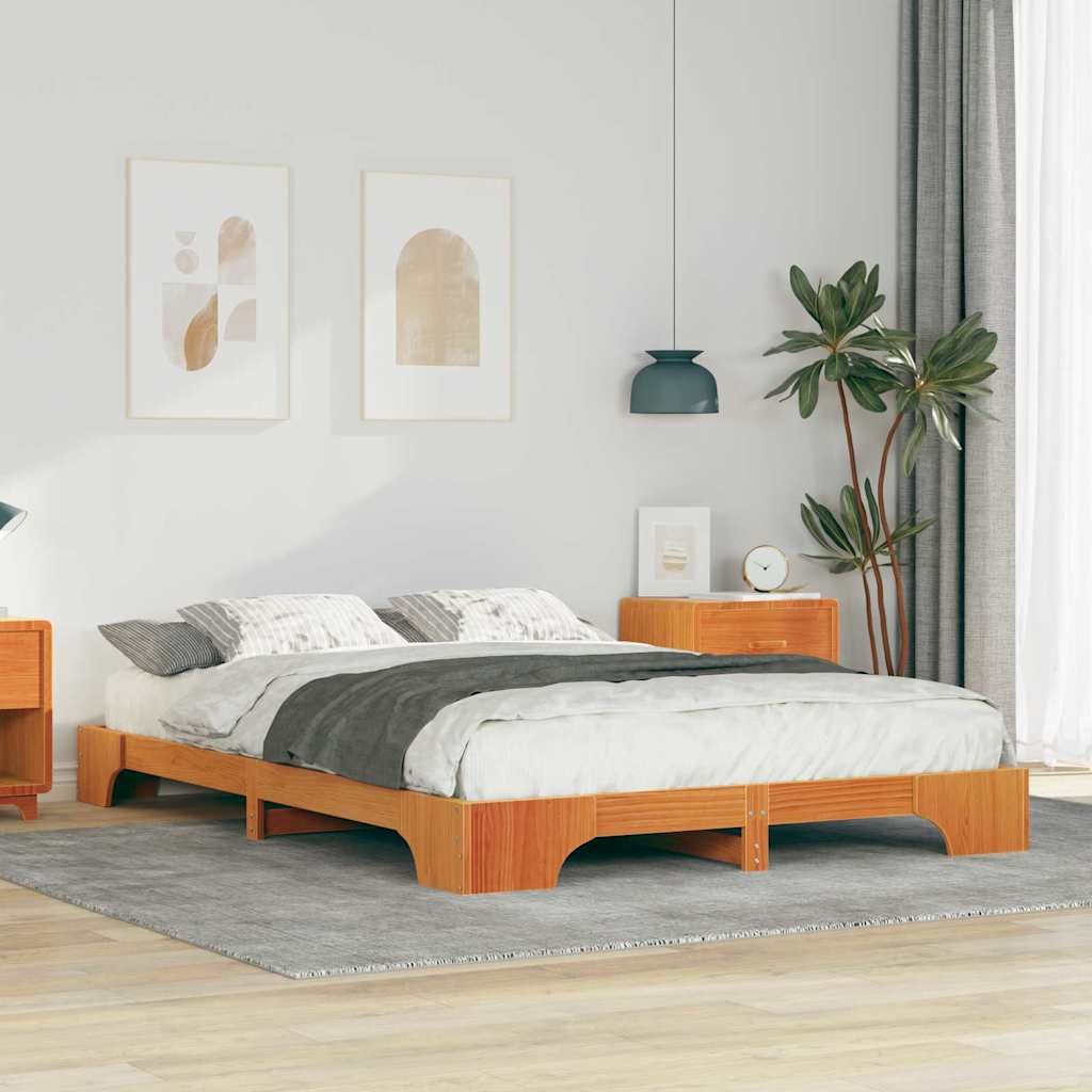 vidaXL Bedframe met opslag Bruin Hout