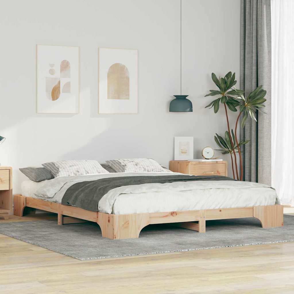 vidaXL Bedframe met opslag Bruin Hout