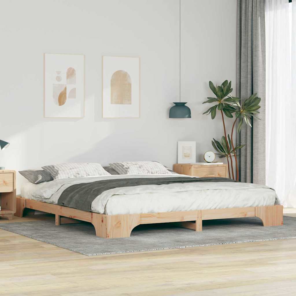 vidaXL Bedframe met opslag Bruin Hout