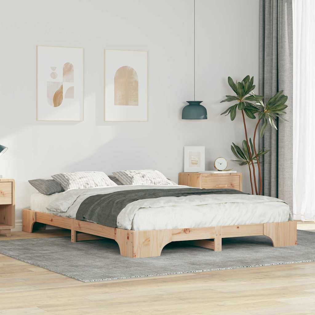 vidaXL Bedframe met opslag Bruin Hout