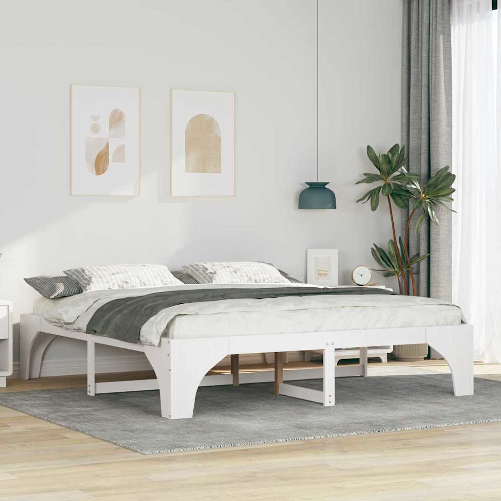 vidaXL Bedframe met opslag Bruin Hout