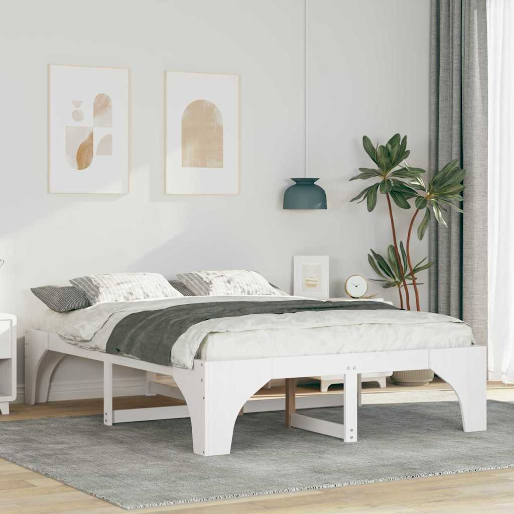 vidaXL Bedframe met opslag Bruin Hout