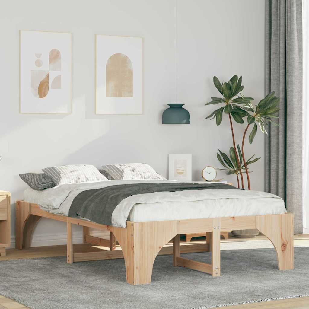 vidaXL Bedframe met opslag Bruin Hout