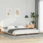 vidaXL Bedframe Bruin 200 x 200 cm Massief grenenhout