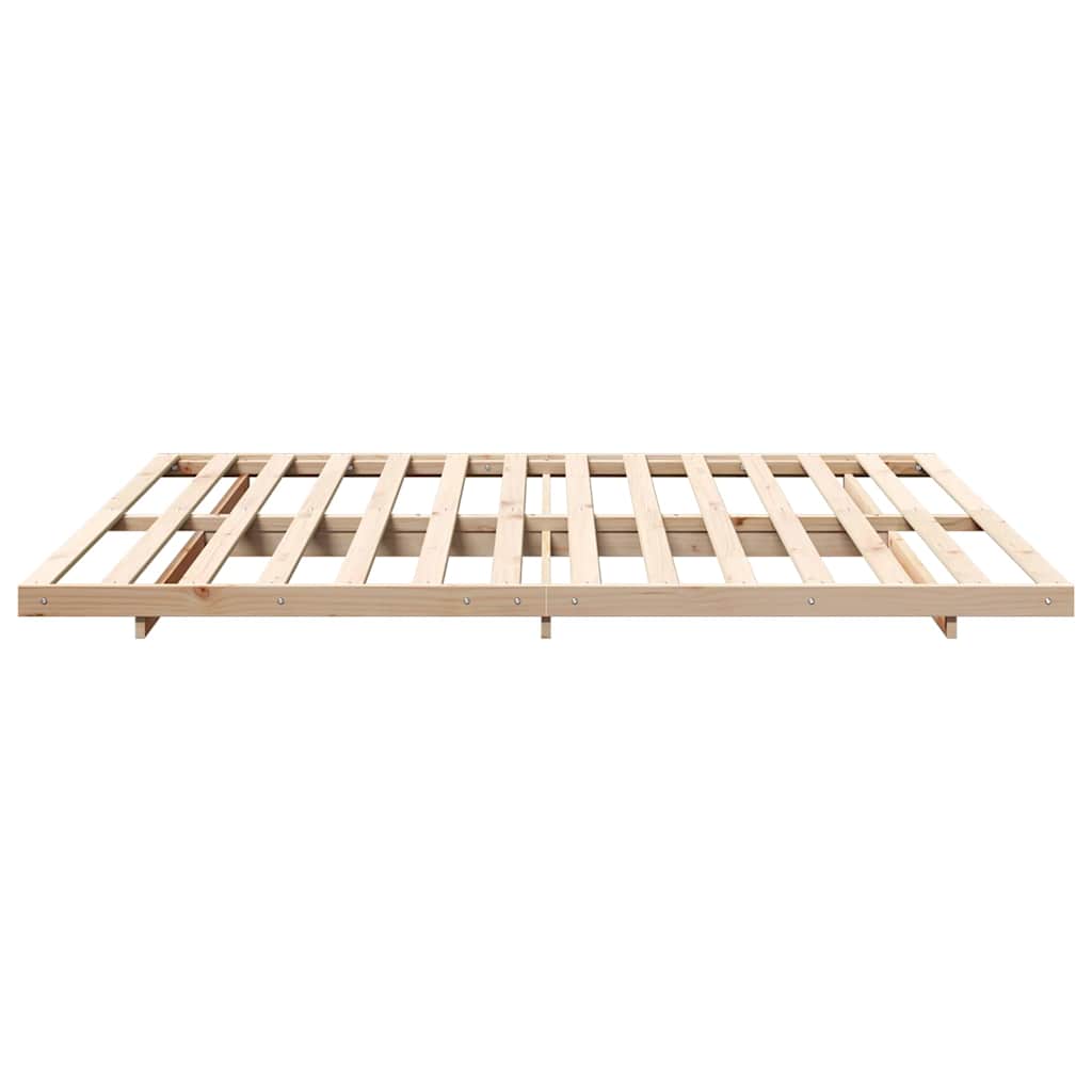 vidaXL Bedframe Bruin 200 x 200 cm Massief grenenhout