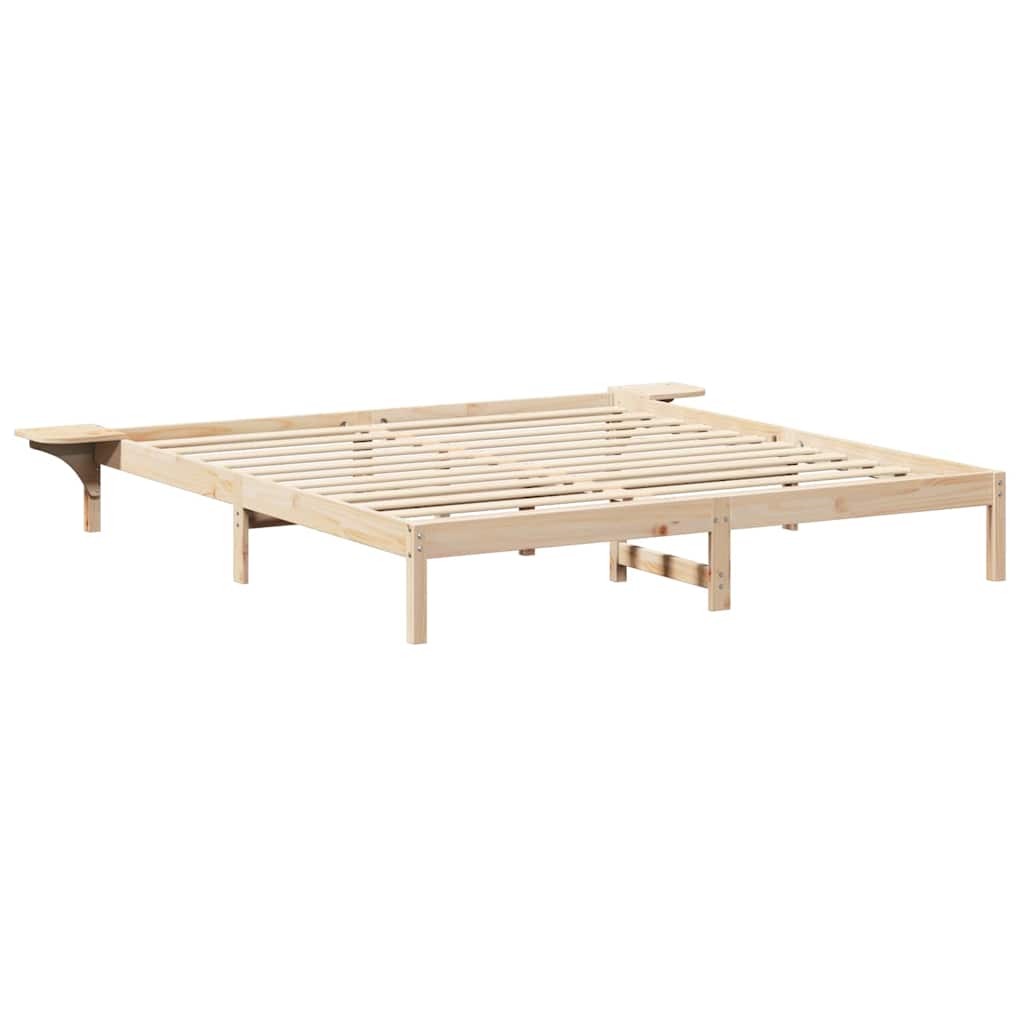vidaXL Bedframe met nachttafels Bruin Bruin