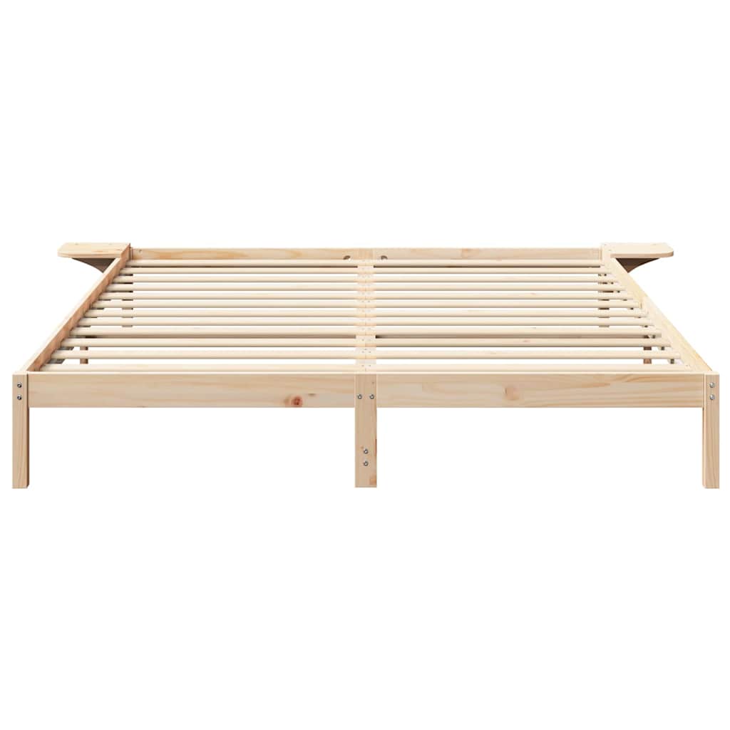 vidaXL Bedframe met nachttafels Bruin Bruin