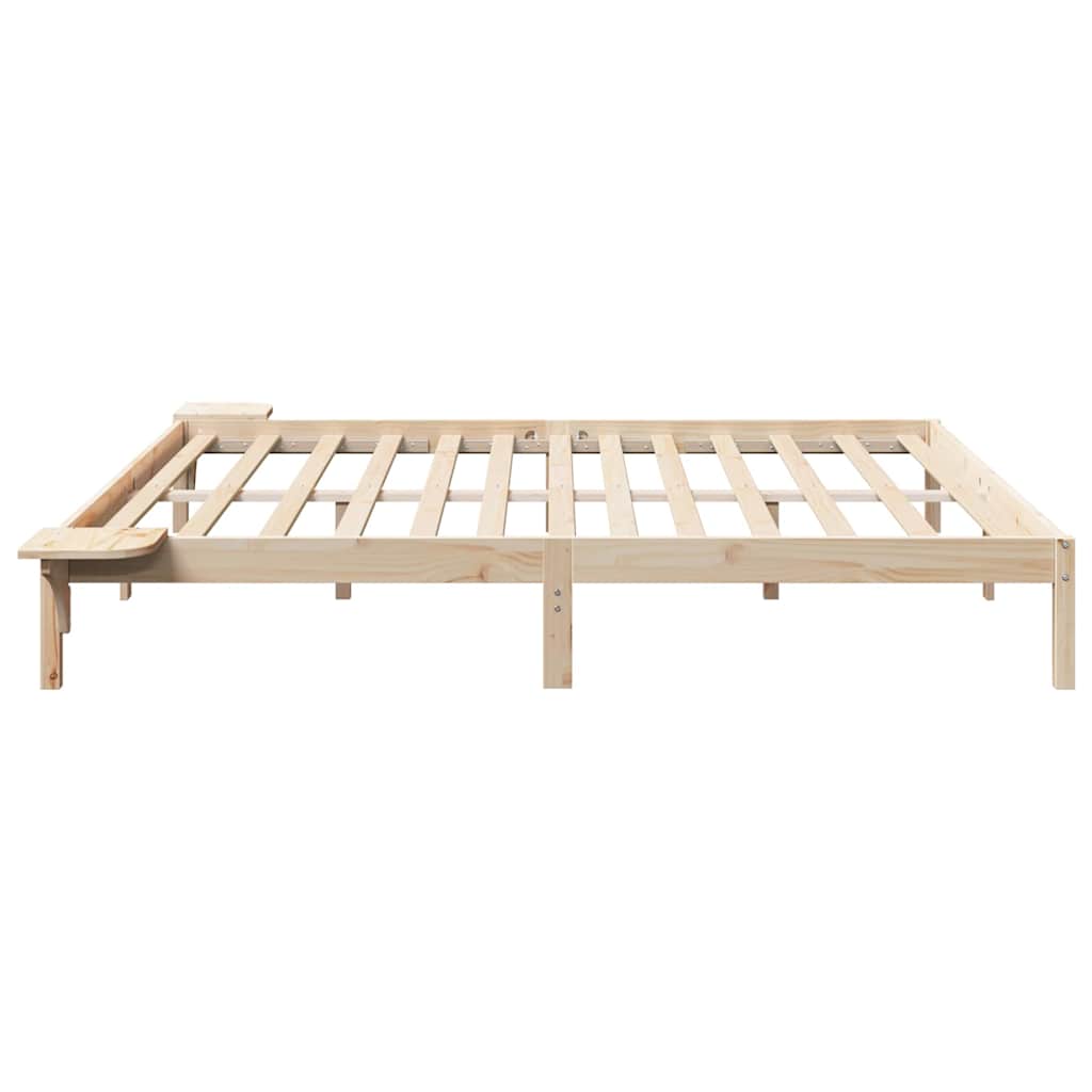 vidaXL Bedframe met nachttafels Bruin Bruin