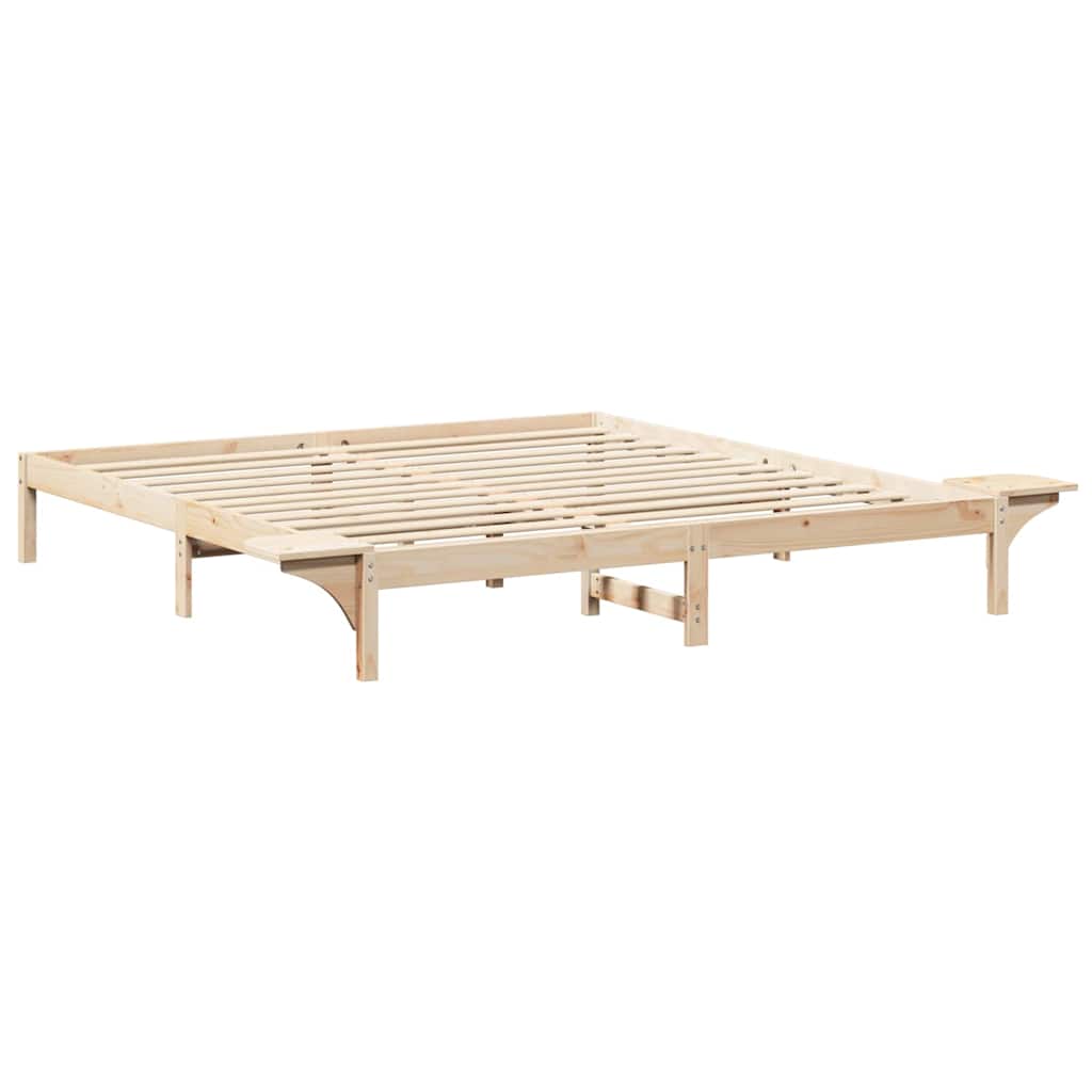 vidaXL Bedframe met nachttafels Bruin Bruin
