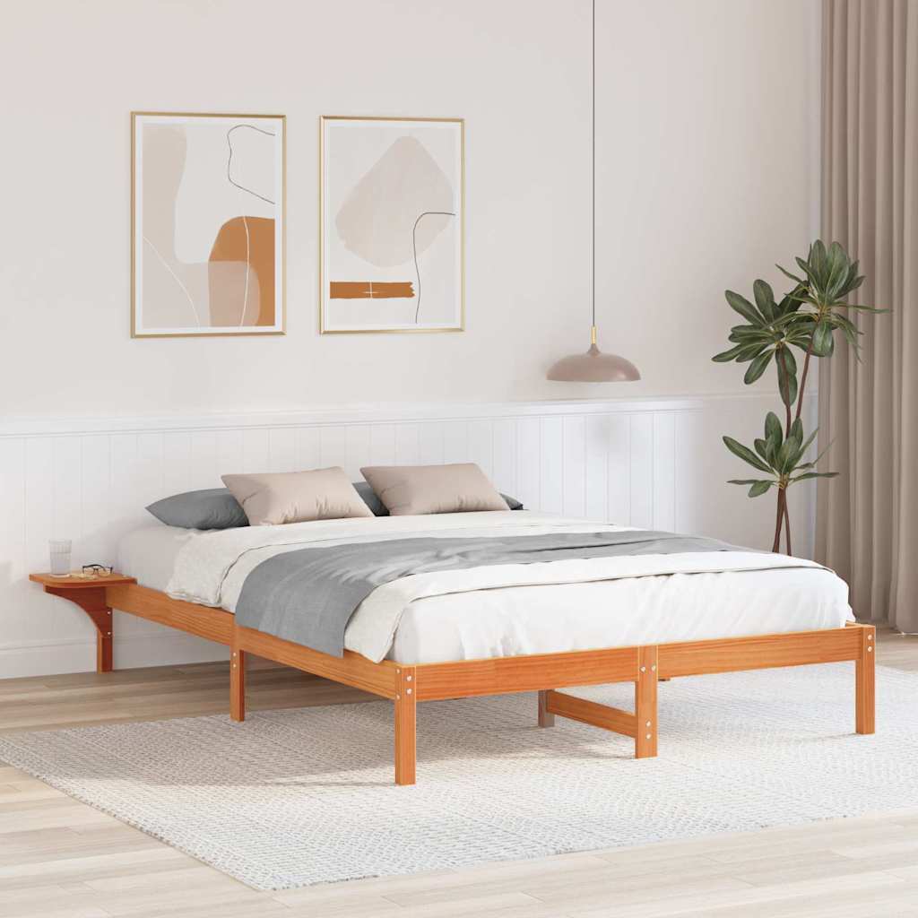 vidaXL Bedframe met nachttafels Bruin Bruin