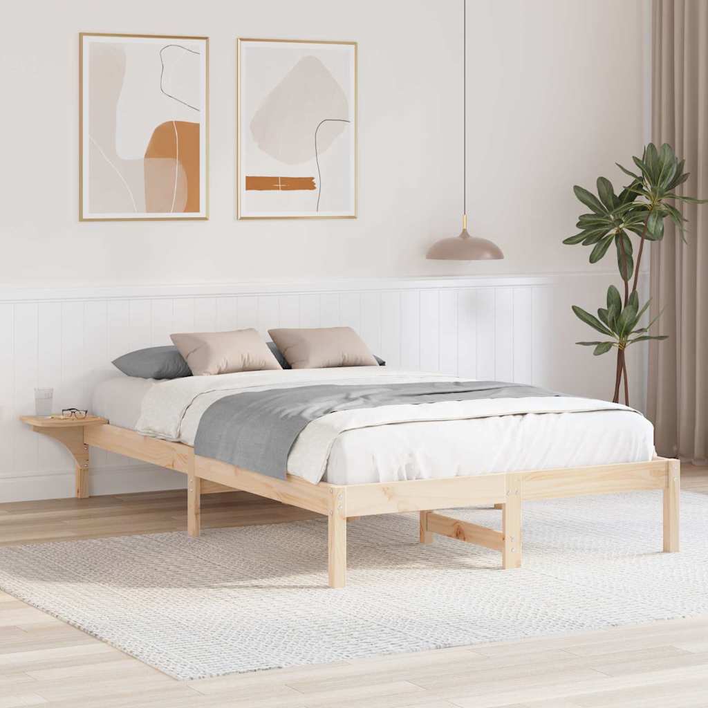 vidaXL Bedframe met nachttafels Bruin Bruin