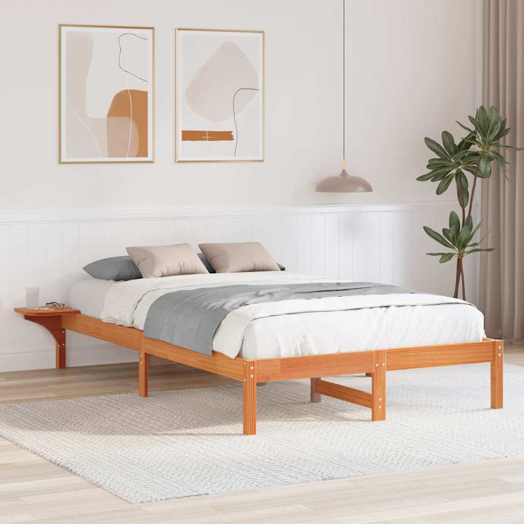vidaXL Bedframe met nachttafels Bruin Bruin
