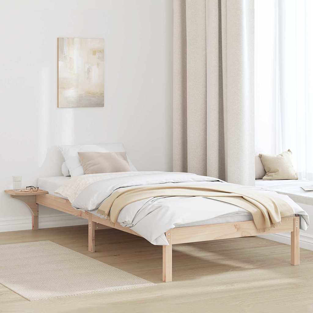 vidaXL Bedframe met nachttafels Bruin Bruin