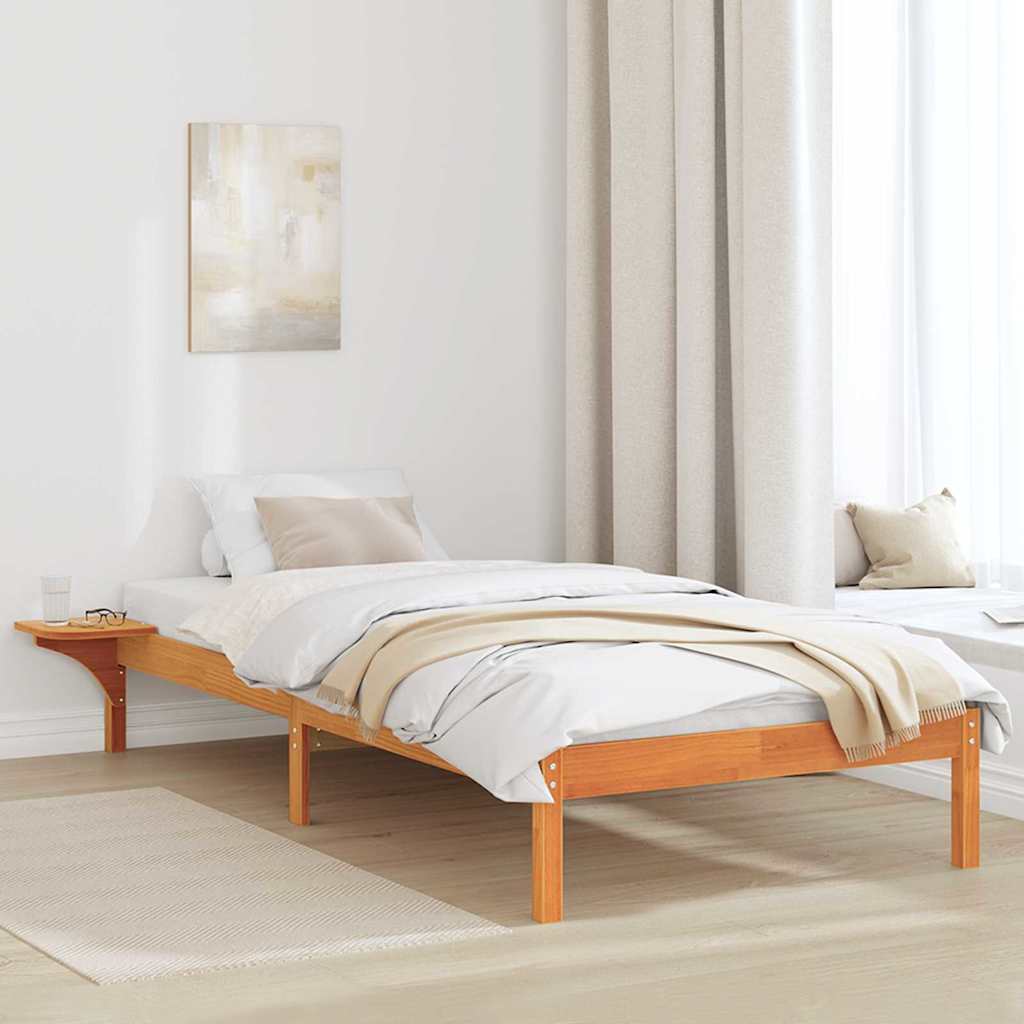 vidaXL Bedframe met nachttafels Bruin Bruin