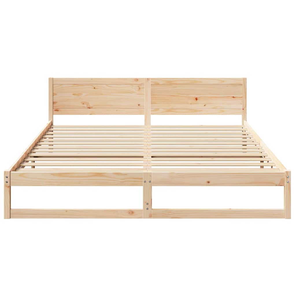 vidaXL Bed Frame Natuurlijk Massief Grenenhout 200 x 200 cm