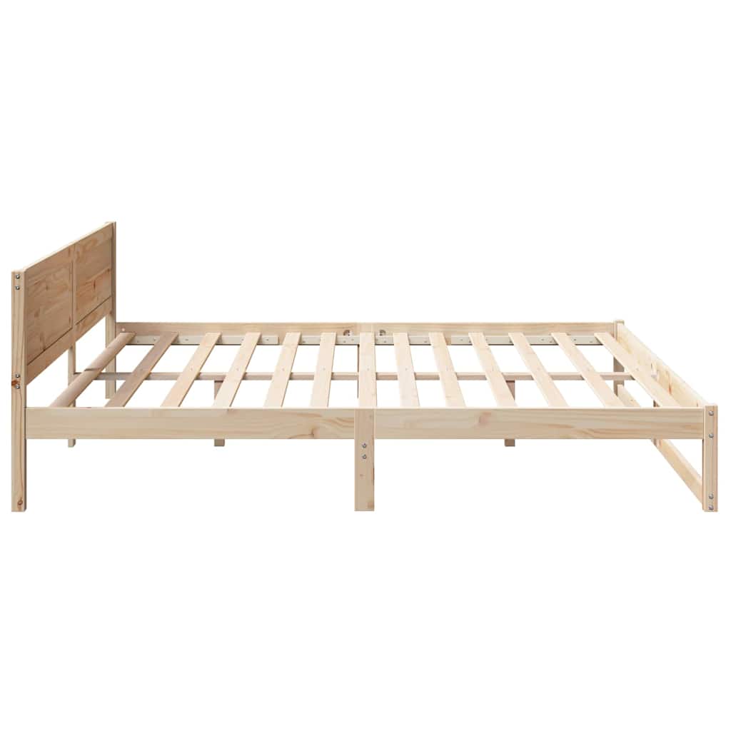 vidaXL Bed Frame Natuurlijk Massief Grenenhout 200 x 200 cm
