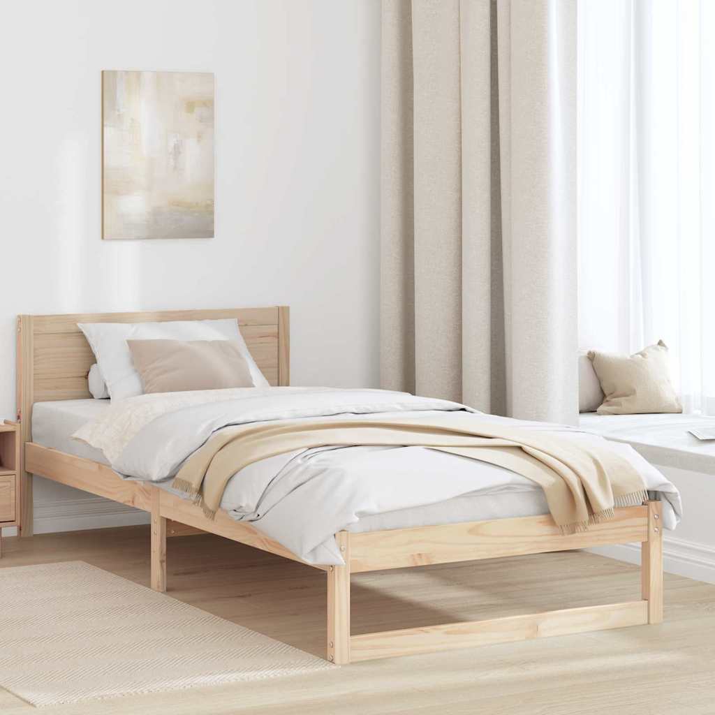 vidaXL Bed Frame Natuurlijk Massief Grenenhout 200 x 200 cm