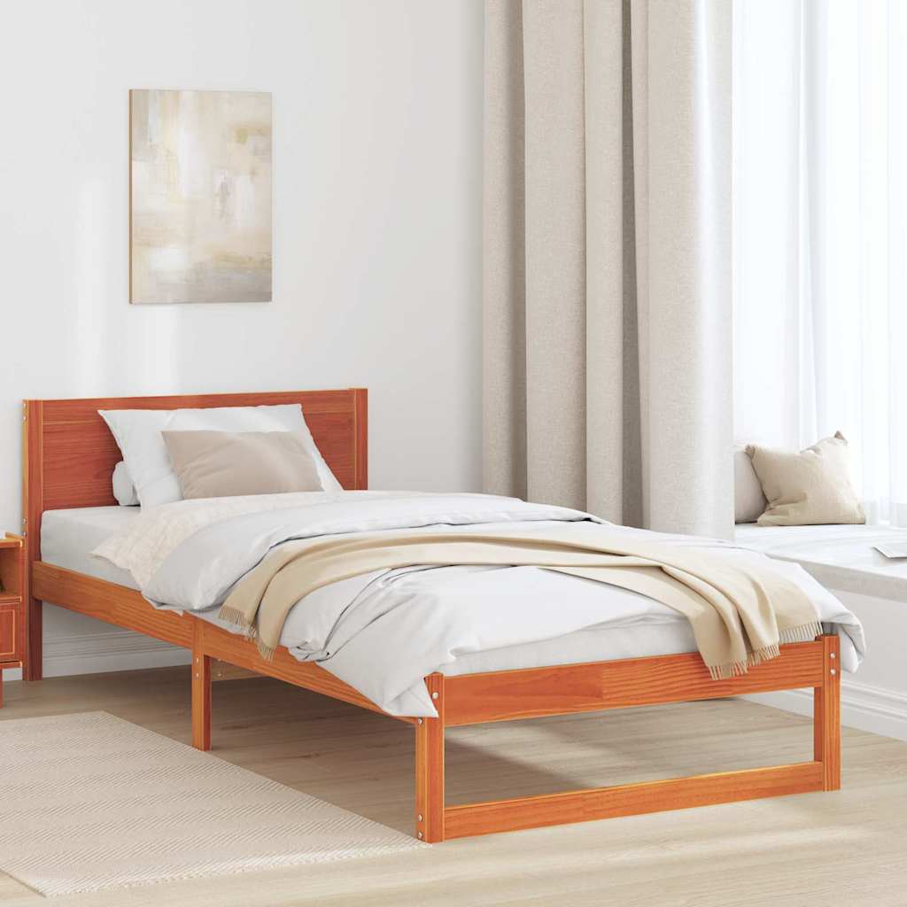 vidaXL Bed Frame Natuurlijk Massief Grenenhout 200 x 200 cm