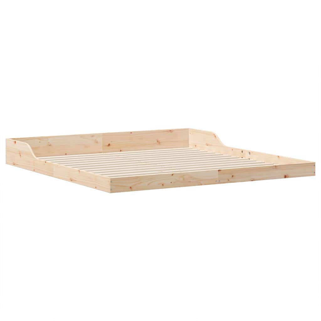 vidaXL Bedframe Bruin 200 x 200 cm Massief grenenhout