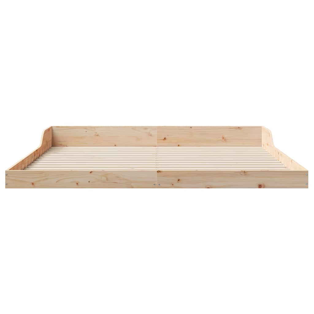 vidaXL Bedframe Bruin 200 x 200 cm Massief grenenhout