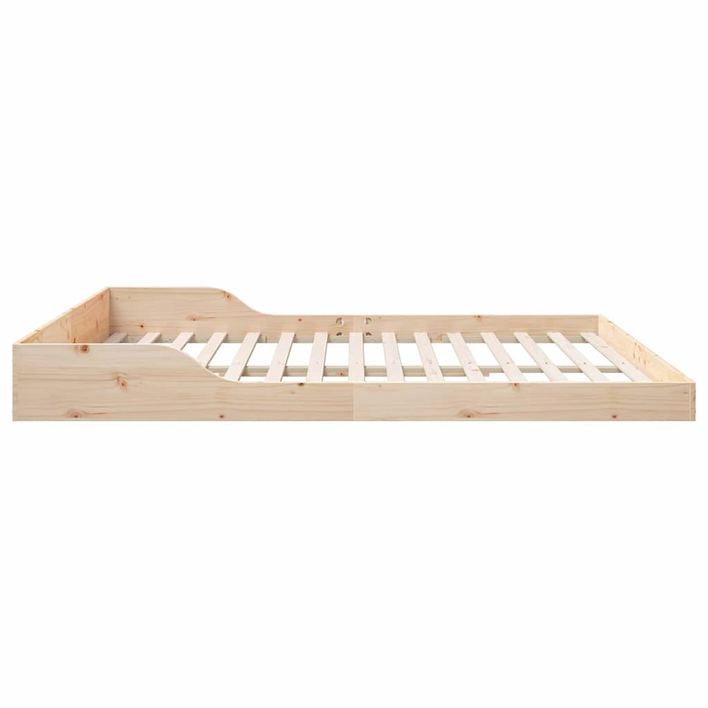 vidaXL Bedframe Bruin 200 x 200 cm Massief grenenhout
