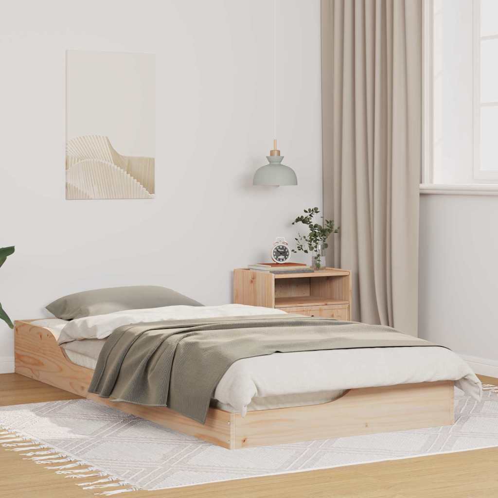 vidaXL Bedframe Bruin 100 x 200 cm Massief grenenhout