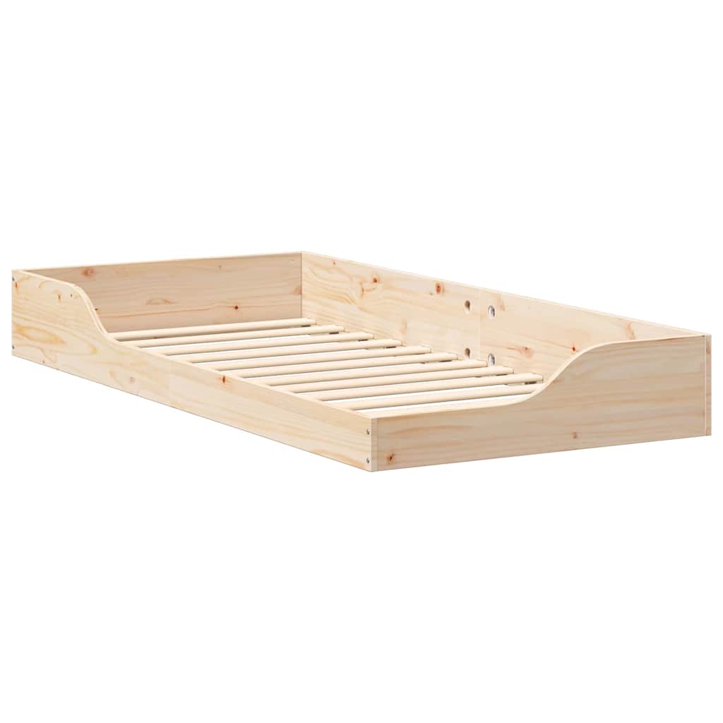vidaXL Bedframe Bruin 100 x 200 cm Massief grenenhout