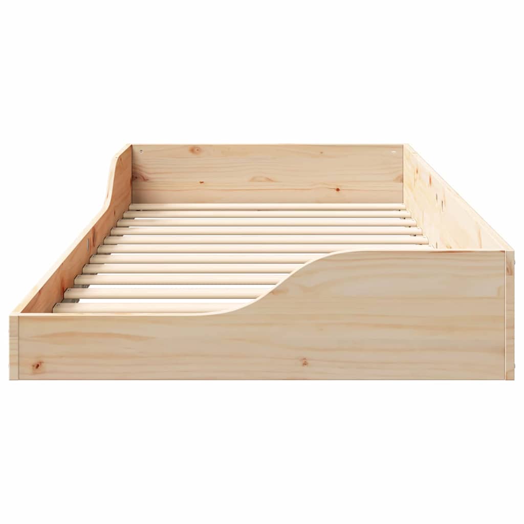 vidaXL Bedframe Bruin 100 x 200 cm Massief grenenhout