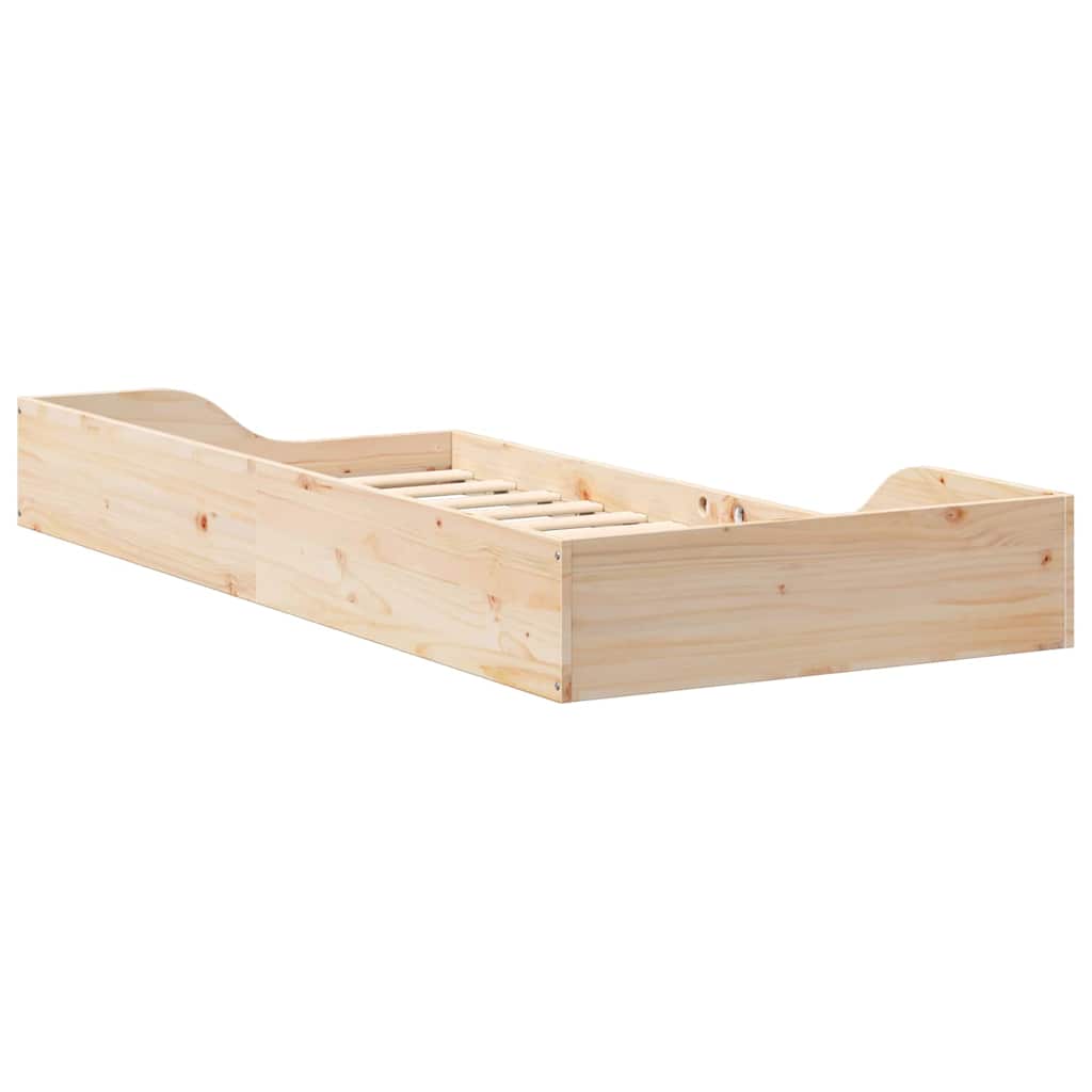 vidaXL Bedframe Bruin 100 x 200 cm Massief grenenhout