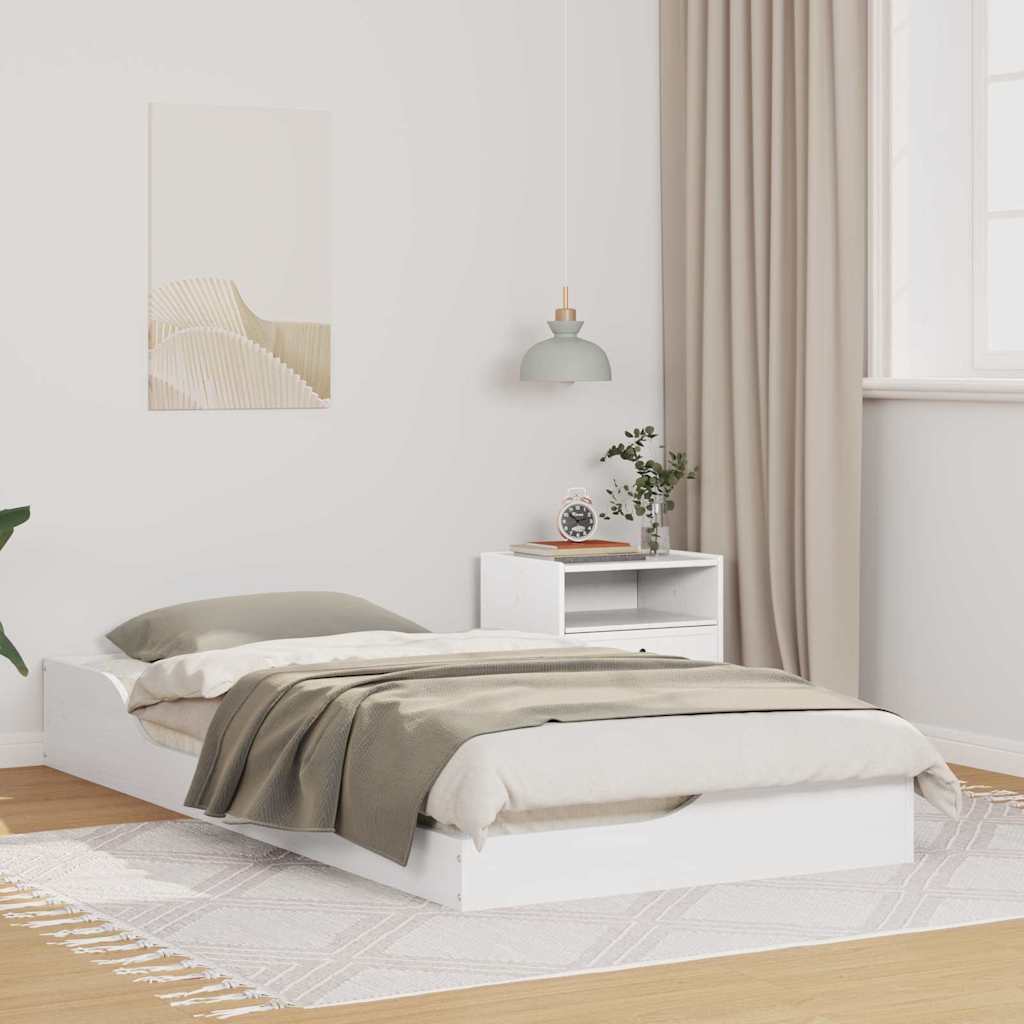 vidaXL Bedframe Bruin 100 x 200 cm Massief grenenhout