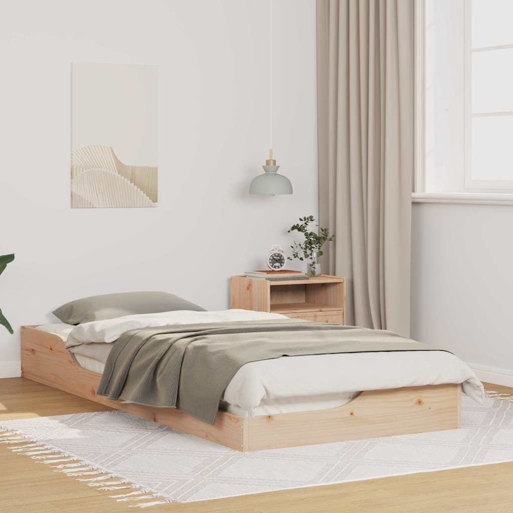 vidaXL Bedframe Bruin 100 x 200 cm Massief grenenhout