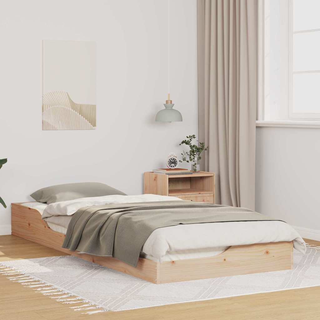 vidaXL Bedframe Bruin 100 x 200 cm Massief grenenhout