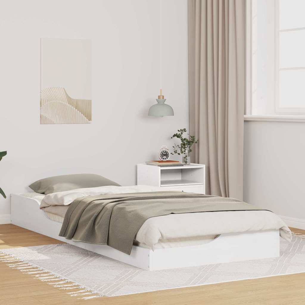 vidaXL Bedframe Bruin 100 x 200 cm Massief grenenhout