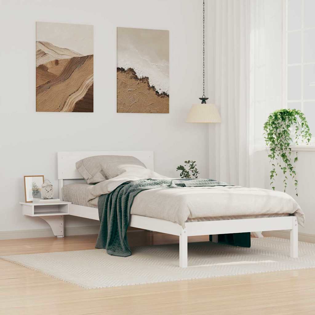 vidaXL Bedframe met hoofdeinde Bruin 200 x 200 cm Massief grenenhout