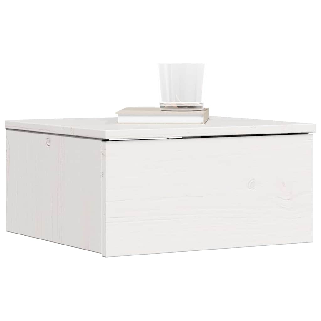 vidaXL Nachtkastje met lade Bruin 37 x 35 x 18,5 cm Massief grenenhout