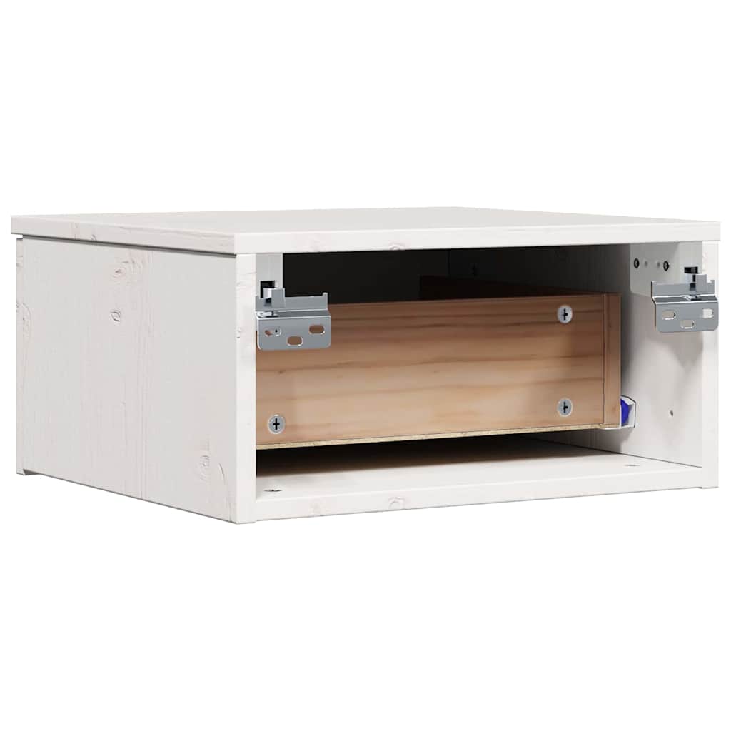 vidaXL Nachtkastje met lade Bruin 37 x 35 x 18,5 cm Massief grenenhout
